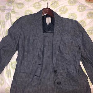 Halogen Navy Blue Skirt Suit